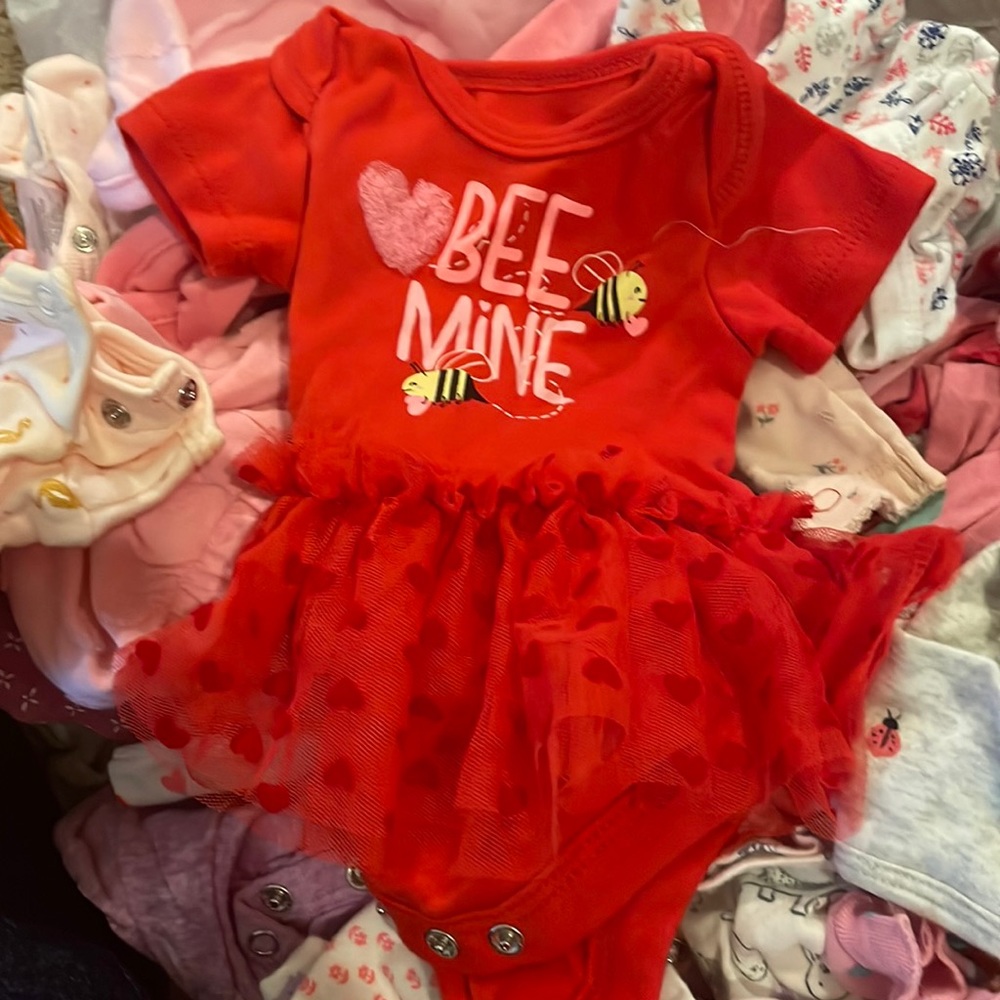 Newborn valentine onsie